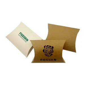 Chine boîte d'oreiller d'emballage en papier avec logo personnalisé boîte en papier kraft emballage de boîte en papier de haute qualité