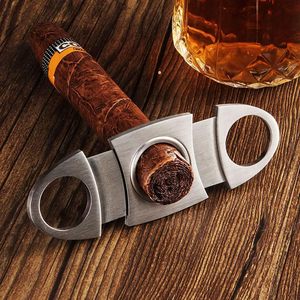 Custom Logo Black Table <b>Top</b> Plastic Double Blade Cigar Cutter for Cigar Scissors Accessories - Product Image 5