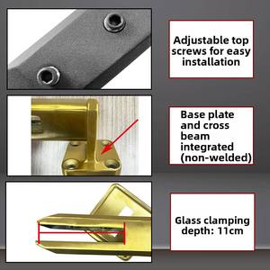 Barandilla de vidrio de acero inoxidable 304 pulido para balcón, terraza, piscina, pasamanos de escalera, balaustre de vidrio, abrazadera de vidrio para escalera - Product Image 5
