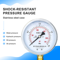 Standard Industrial Shock Resistant Oil Filled Pressure Gauge Structure Stainless Steel Pressure Gauge for General Fluid Medium