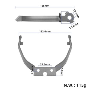 Support métallique de garde-boue arrière pour scooter Xiaomi 6Lite, support fixe de renforcement résistant à la charge, support durable - Product Image 1