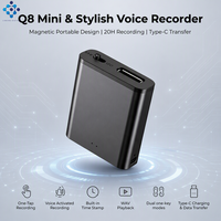 Enregistreur vocal Q8, enregistreur vocal numérique de haute qualité, enregistreur vocal miniature caché OEM, longue durée de vie de la batterie