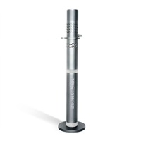 VAYORA Chicha électronique portable LED de 95 cm de hauteur avec miroir en acrylique, grande chicha électronique en aluminium pour bar et lounge