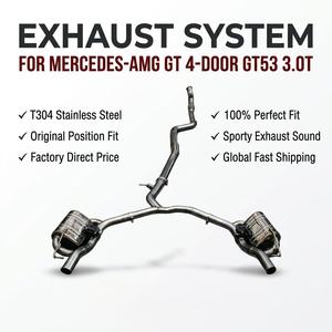 Système d'échappement Valvetronic en acier inoxydable Vortex pour Mercedes AMG GT 4 portes GT53 3.0T avec sorties de silencieux doubles - Product Image 1