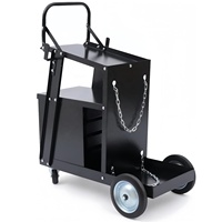 Chariot durable pour découpeur de plasma Chariot de soudage à quatre tiroirs pour le stockage des câbles et des bouteilles de gaz Chariots de soudage Chariot pour machine à souder