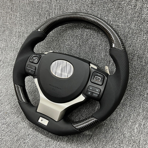 พวงมาลัยรถยนต์คุณภาพสูง คาร์บอนไฟเบอร์ สไตล์เลกซัส <span class=keywords><strong>GS</strong></span> ISF RC350 RCF พวงมาลัยสปอร์ต สำหรับรถยนต์โตโยต้า คราวน์ คัมรี่ มาร์ค เอ็กซ์ - Product Image 4