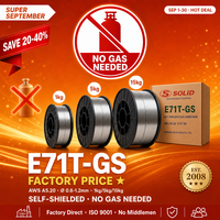 Alambre MIG sin gas con núcleo fundente E71T-GS 0.8mm 0.030" 1kg 5kg 15kg E71t-gs Alambre sin gas con núcleo fundente Venta al por mayor