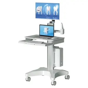 Produto quente Computador Médico Dental Carrinho VESA Dental Oral Scanning Cart Trolley com Rodas para Escritório Hospital Workstation