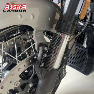 AISKA Protezione Anteriore per Forcella in Fibra di Carbonio 3K, Copertura Antipolvere per Harley Touring CVO Road Glide <span class=keywords><strong>ST</strong></span> Upgrade - Product Image 4