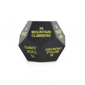 Custom 12 Sided PU Foam Exercise Dice Fitness For Workout Yoga Dice Anti Stress Game Cube Fitness Dice