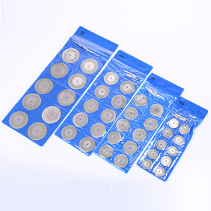 Mini juego de hojas de sierra <span class=keywords><strong>circular</strong></span> de diamante, molino de dientes, virutas de <span class=keywords><strong>esmeril</strong></span>, hoja de sierra eléctrica, herramientas de corte de piedra - Product Image 3