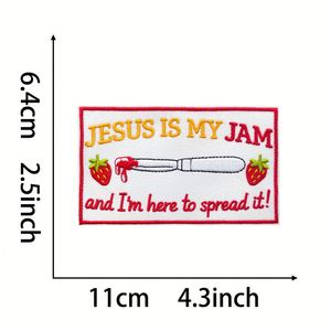 Patchs thermocollants brodés en polyester avec phrases religieuses et textes anglais pour chaussures, chapeaux et vêtements - Product Image 5