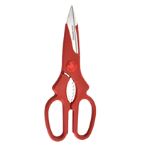 Ciseaux de cuisine en acier inoxydable rouge personnalisables avec casse-noix – Offre spéciale