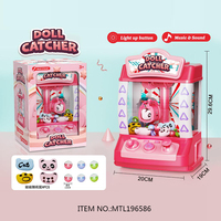 Machine à griffes électrique mini pour enfants, en plastique, pour attraper bonbons et animaux en peluche, jouets pour 5 à 7 ans, certifiée BSCI