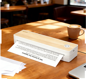 <span class=keywords><strong>Imprimante</strong></span> thermique portable sans encre pour documents, format A4, papier thermique, interface USB, batterie rechargeable, compatible multi-OS, en stock - Product Image 1