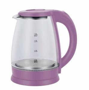 High Boron Glass 1.8L <b>Kettle</b> Red Plastic 1500W Boiling Glass Pot Auto Power Off Function - Product Image 1