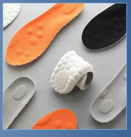 Semelles intérieures de sport en PU 4D Cloud Soft, absorption des chocs, soutien de la voûte plantaire, désodorisantes, soulagement de la douleur aux pieds, directement de l'usine