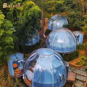 Maison à bulles modulaire préfabriquée en PC transparent, tente <span class=keywords><strong>Igloo</strong></span> pour le glamping, thermoformage transparent géodésique pour l'extérieur - Product Image 2