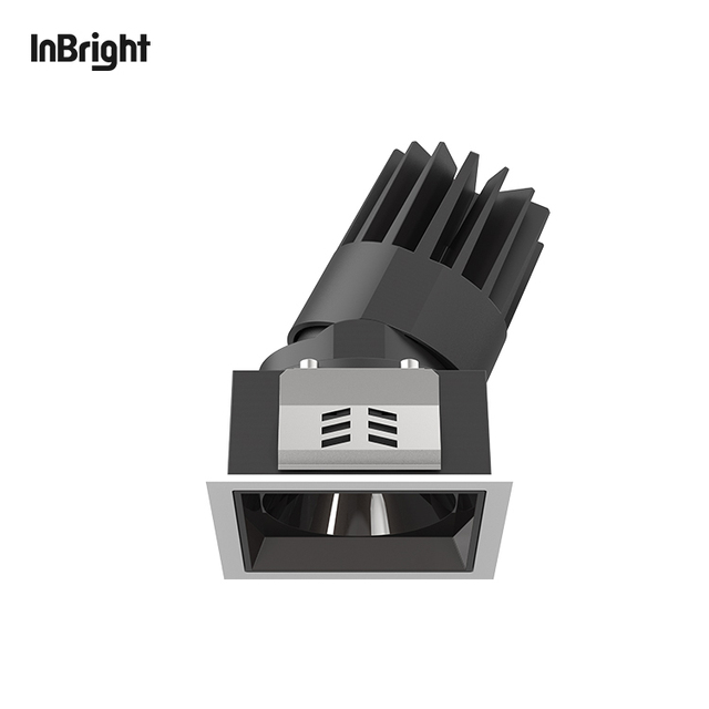 High CRI 90 LED Down Light Dimmable Recessed Square 8W 18W 25W Adjustable IP65 COB Waterproof Die-cast Aluminum Hotel Spotlight