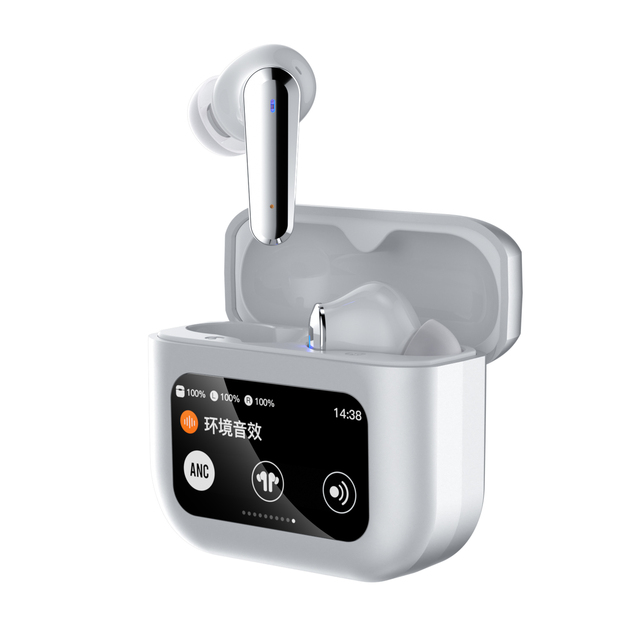 Touch Screen ANC Wireless BT Earphones TWS Noise Cancelling Earbud Blue-tooth 5.3 Support APP Long Battery Life HiFi