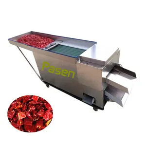 Chili cutting and seeds removing machine | Pepper chilli slicer