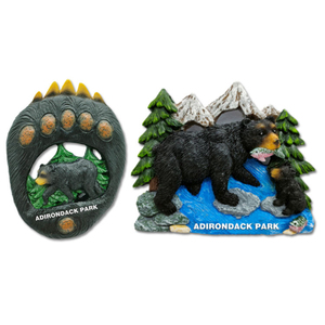 Imán de Resina Pintado a Mano con Logotipo Personalizado, Imán de Recuerdo de <span class=keywords><strong>Alaska</strong></span> con Diseño de Alce y Oso Negro - Product Image 4