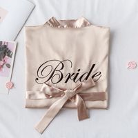 Batas de Satén de Seda con Logotipo Personalizado y Bordado para Mujer, Novia y Damas de Honor, Colección 2023, Gran Venta
