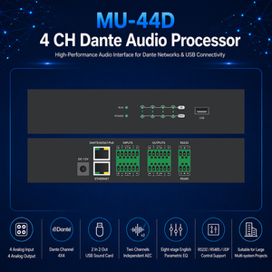 Processeur audio Dante DSP FHB <span class=keywords><strong>MU</strong></span>-44D 4x4 avec AEC AFC ANS et double <span class=keywords><strong>carte</strong></span> <span class=keywords><strong>son</strong></span> USB - Product Image 2