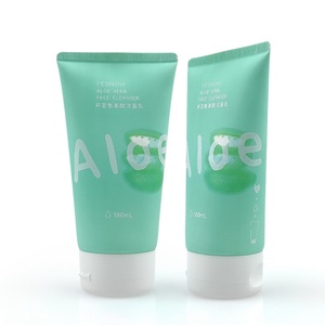 Emballage cosmétique en plastique vide personnalisé de 180 ml avec bouchon à clapet, nettoyant visage, lotion, soin de la peau, tube ovale souple à presser - Product Image 5