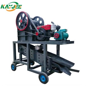Planta de Trituración de Mandíbulas Móvil Portátil, Trituradora de Piedra de Granito para Cantera de Piedra Imestone con Alimentador Vibratorio y Criba - Product Image 1