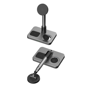 Personalizado 3-en-1 15W Carga inalámbrica Cargador magnético de escritorio Smart FCC Transmisión en vivo Compatible <span class=keywords><strong>iPhone</strong></span> 15 iWatch <span class=keywords><strong>AirPods</strong></span> 10W - Product Image 5