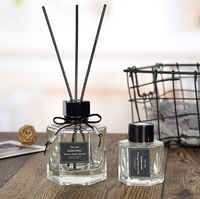 50ML 100ML 150ML 200ML, flacon d'aromathérapie classique, rond, carré, clair, diffuseur de parfum en verre, pour la maison
