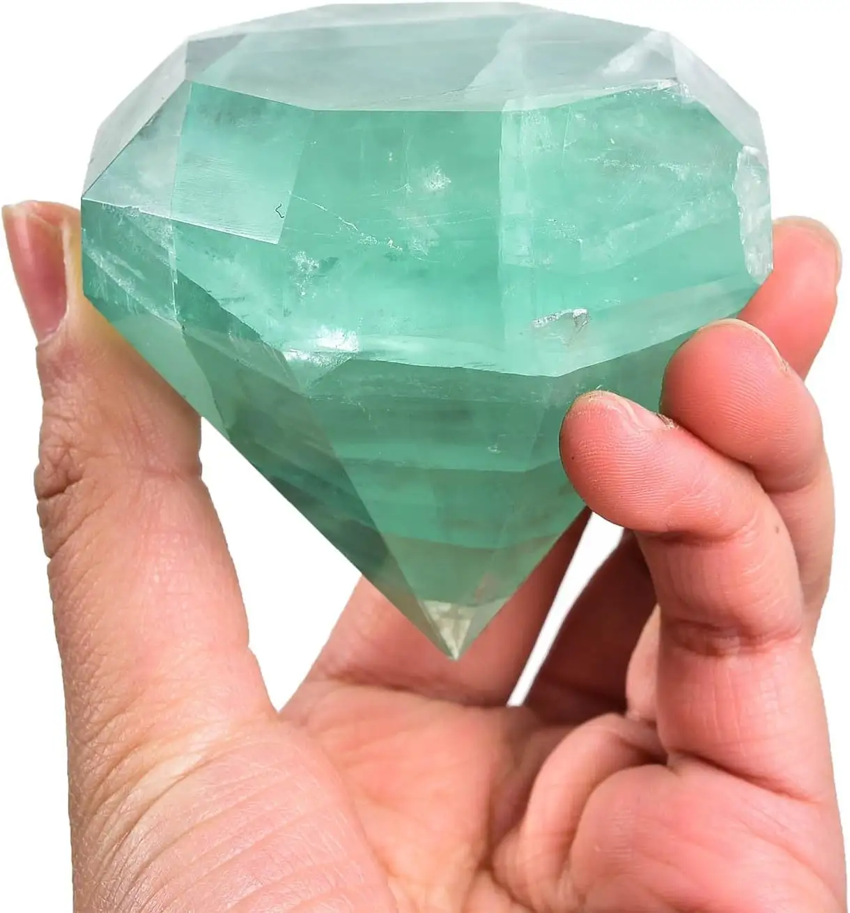 Cristal Curativo Diamante Cristal Diamante roca Cuarzo Tallado Cristal Diamante Roca natural Con superventas de fábrica