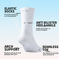 (KH) Chaussettes de sport athlétiques en coton pour hommes, modèle tube, personnalisables avec logo brodé, design tricoté sur mesure