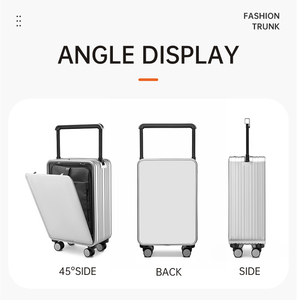 Leavesking Luxury Wide Trolley valise cabine Aluminium Shell Bagages valise de <span class=keywords><strong>voyage</strong></span> Carry On TSA Lock 20inch koffer - Product Image 6