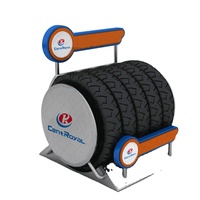 Support de sol pour pneus et roues de voiture, en métal, revêtement poudré double face 5 couches, taille/couleur personnalisables, ODM/OEM