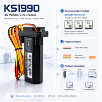 Traceur GPS 4G KS199D pour véhicules et camions, étanche IP67, localisation GPS/BDS en temps réel avec détection d'allumage ACC