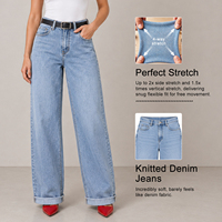 Fabricant OEM de jeans - Jeans bootcut pour femmes, taille mi-haute, vintage, en coton/nylon, longueur intégrale