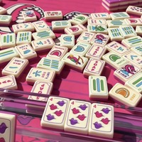 Set Lengkap 160 Buah Ubin Mahjong Amerika Akrilik 2 Lapis Berbentuk Bibir Mewah yang Dapat Disesuaikan, Set Kolaborasi Ahli Patologi Wicara