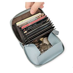 Wholesale Women <b>Men</b> Travel Luxury Slim Minimalist Real Leather Accordion <b>Wallet</b> Custom Small <b>Rfid</b> Blocking Card Holder <b>Wallet</b> - Product Image 1