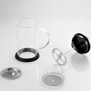 Presse à café en <span class=keywords><strong>verre</strong></span> borosilicate transparent de haute qualité avec logo et boîte personnalisés - Product Image 3