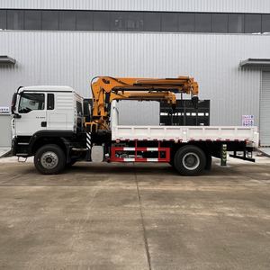 Autocarro con gru HOWO TX 4x2, motore diesel da 300 CV, gru a braccio telescopico da 8 tonnellate per lavori di costruzione e sollevamento pesante - Product Image 3