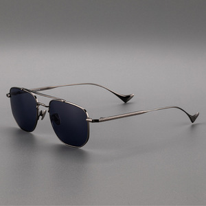 LMAMBA 22198 New Arrive Fashion Ultralight Pure Titanium Frames Shades Designer Custom Logo <b>Square</b> <b>Sunglasses</b> Women Men - Product Image 2