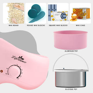 Wholesale Lifestance <b>Wax</b> Hair Removal Warmer <b>Kit</b> Dermatologist Tested Organic Wood <b>Wax</b> Beads Machine for <b>Face</b> Body Bikini Line - Product Image 2