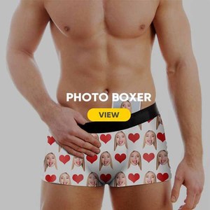 Calzoncillos bóxer personalizados con estampado facial por sublimación, blancos, de poliéster para hombre, para dropshipping - Product Image 5