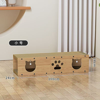 Novayapetix Tunnel à gratter écologique pour chat, jouet durable en carton, griffoir, lit plat, protecteur de meubles pour chat