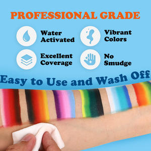 <span class=keywords><strong>Kit</strong></span> de <span class=keywords><strong>peinture</strong></span> de fête d'halloween professionnel arc-en-ciel aquarelle fendu gâteau pochoirs visage corps <span class=keywords><strong>peinture</strong></span> Palette caractéristique à base d'eau - Product Image 4