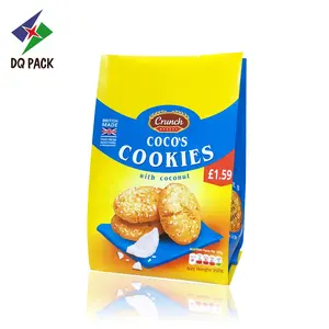 DQ PACK Sac d'emballage à gousset latéral personnalisé pour biscuits biscuits Craker