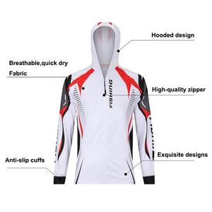 男性用,カスタムクイックドライサイクリングジャケットパーカー通気性長袖トーナメント昇華釣りジャージー - Product Image 2
