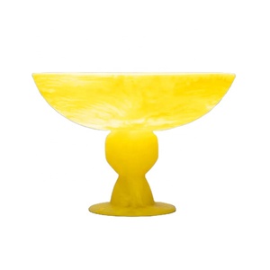 Resina 100% hecha a mano ecológica no tóxica <span class=keywords><strong>pie</strong></span> pastel soporte Pedestal Bowl coloridos remolinos inspirado playas Australia lavavajillas - Product Image 5